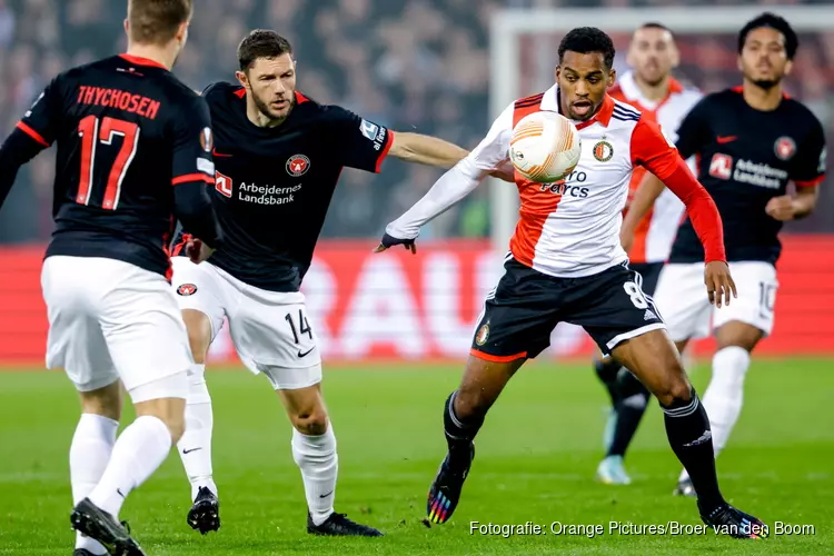 Feyenoord weer gelijk tegen FC Midtjylland